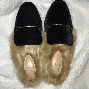 Women’s Rebe Faux Leather Fur Blackless Mules